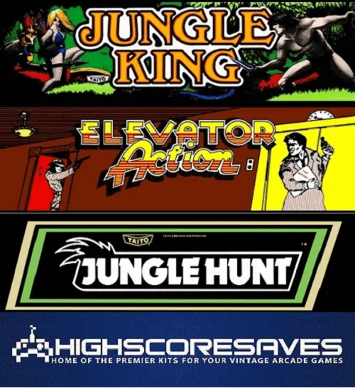 Jungle Hunt | Elevator Action | Taito Multigame Free Play and High Score Save Kit Jungle Hunt | Elevator Action | Taito Multigame Free Play and High Score Save Kit