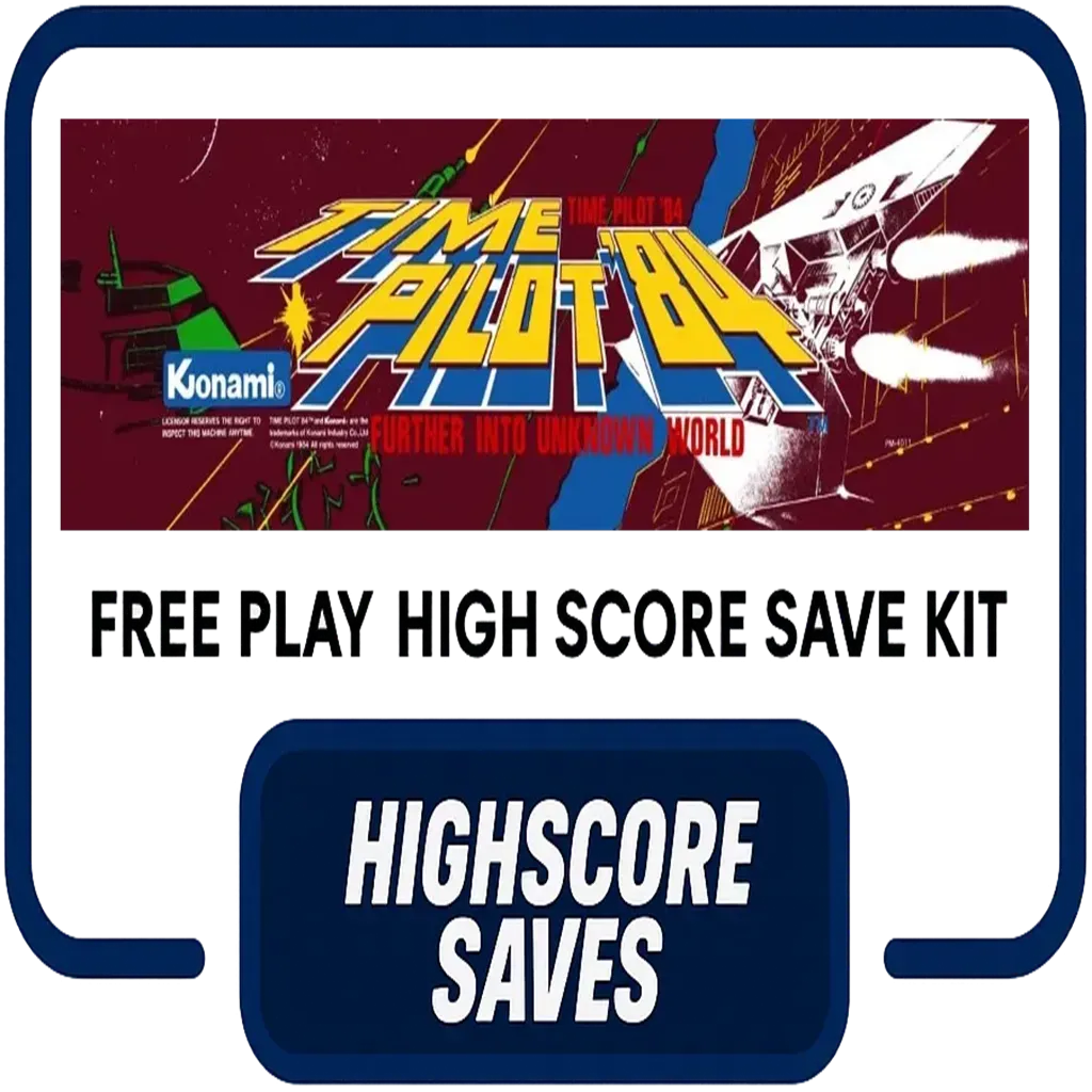 Time Pilot 84 Free Play and High Score Save Kit