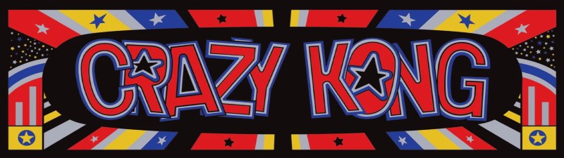 Crazy Kong Free Play and High Score Save Kit installation guide marquee