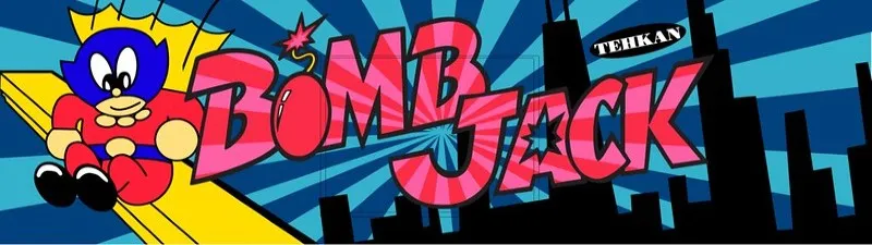 Bomb Jack Free Play and High Score Save Kit arcade marquee