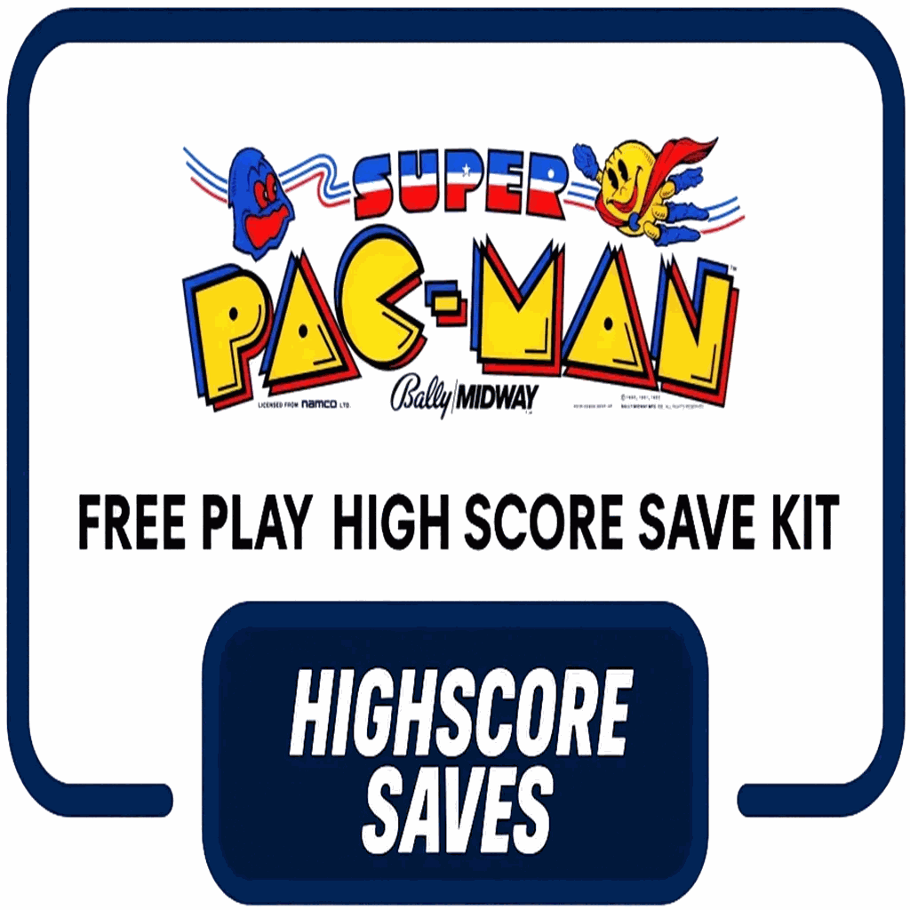 Free Pacman Computer Score Buy Super Pac-Man Free Play and High Score Save Kits for Arcade Hardware