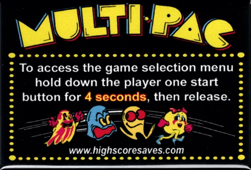 Pacman Multigame Instruction Magnet Pacman Multigame Instruction Magnet