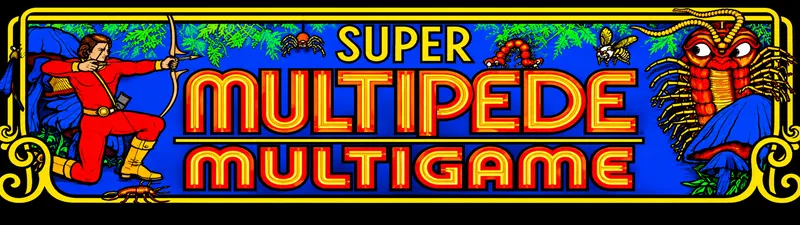 Super Multipede Multigame Free Play and High Score Save Kit installation guide marquee