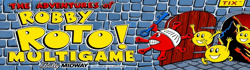 Robby Roto and Wizard of Wor Multigame Free Play and High Score Save Kit installation guide marquee