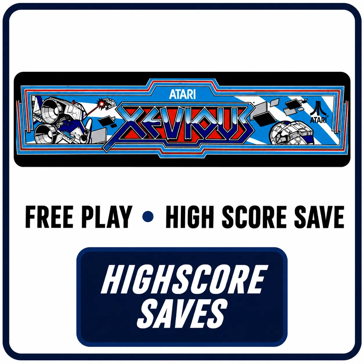 Xevious Free Play and High Score Save Kit