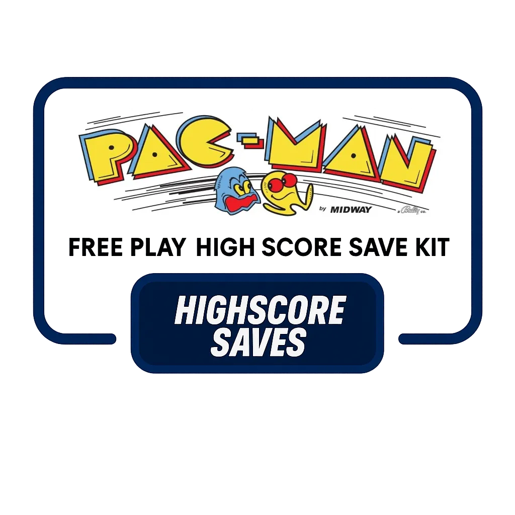 Pacman Free Play and High Score Save Kit Pacman Free Play and High Score Save Kit