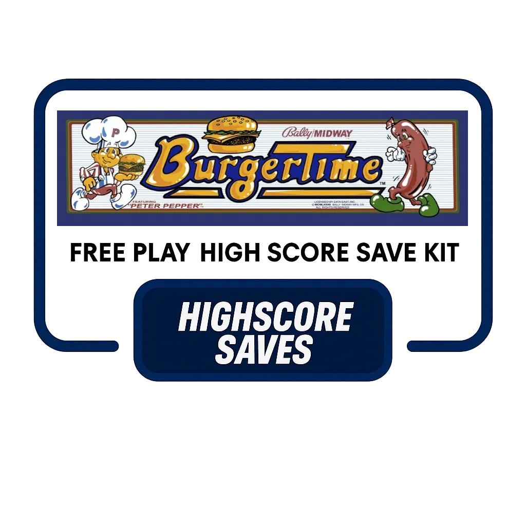 Burgertime Free Play and High Score Save Kit Burgertime Free Play and High Score Save Kit