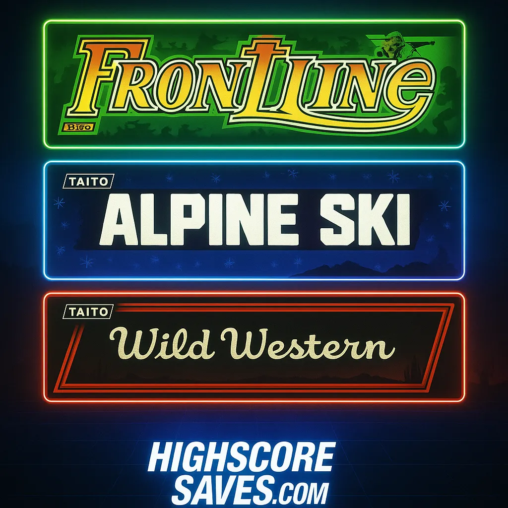 Frontline Vertical Taito Multigame Free Play and High Score Save Kit