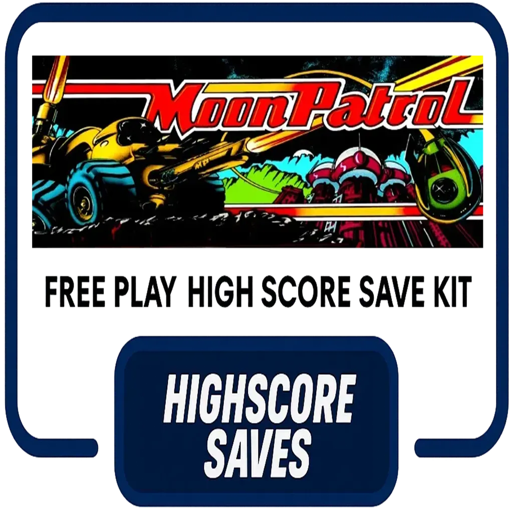 Moon Patrol Free Play and High Score Save Kit