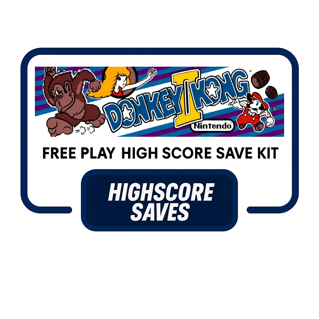 D2K Donkey Kong Multigame Free Play and High Score Save Kit D2K Donkey Kong Multigame Free Play and High Score Save Kit