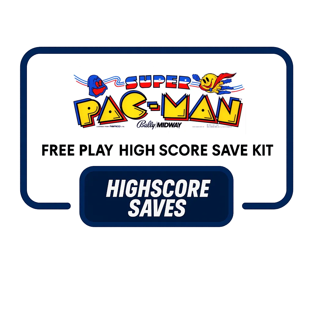 Super Pacman Free Play and High Score Save Kit Super Pacman Free Play and High Score Save Kit