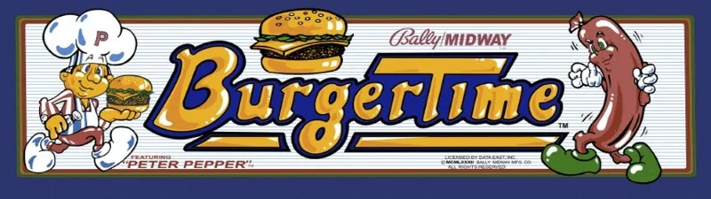 Burgertime Free Play and High Score Save Kit installation guide marquee