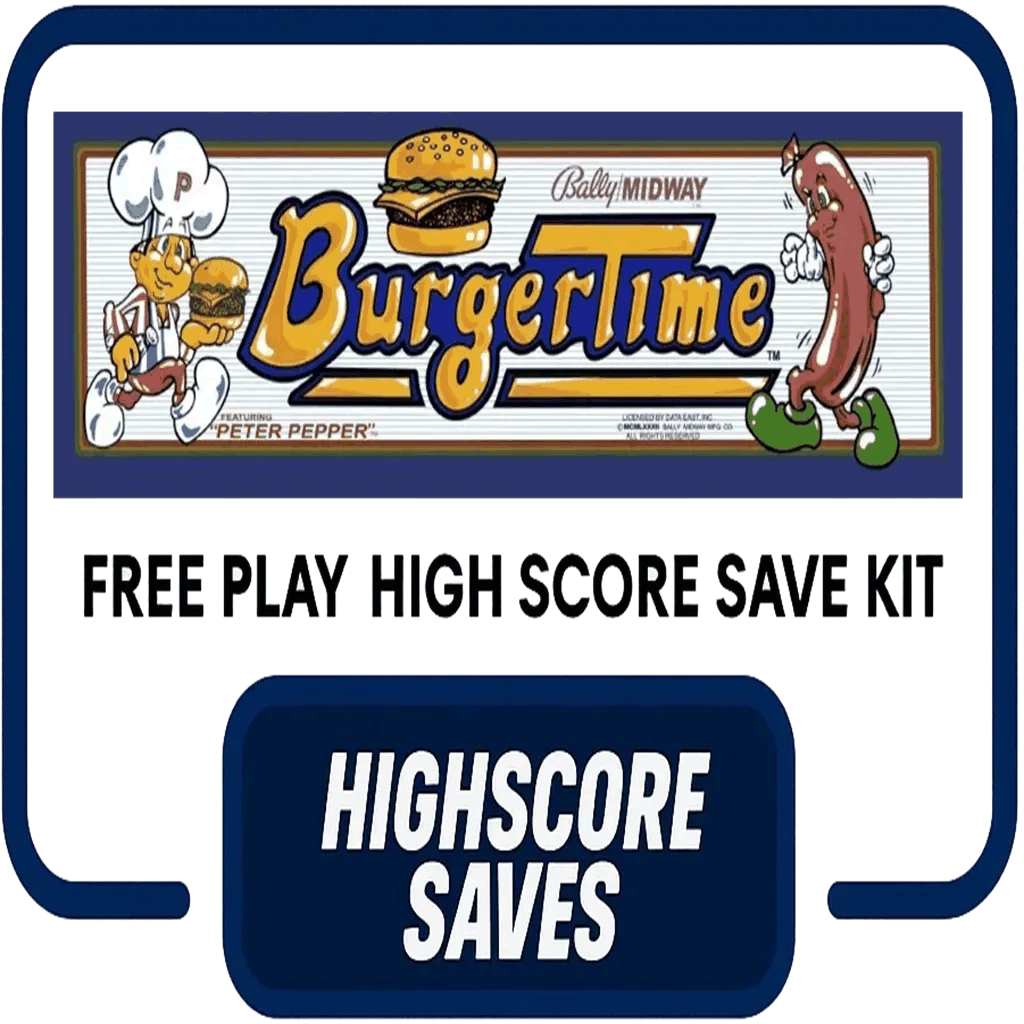 Burgertime Free Play and High Score Save Kit