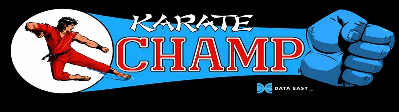 Karate Champ Free Play and High Score Save Kit installation guide marquee