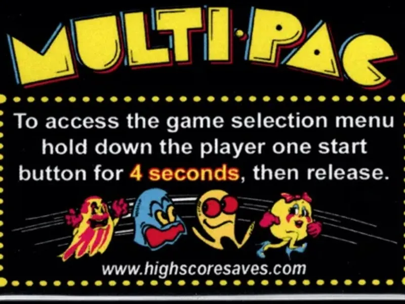 Ms Pacman Multigame Instruction Magnet