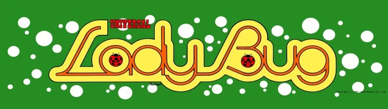 Lady Bug Free Play and High Score Save Kit installation guide marquee