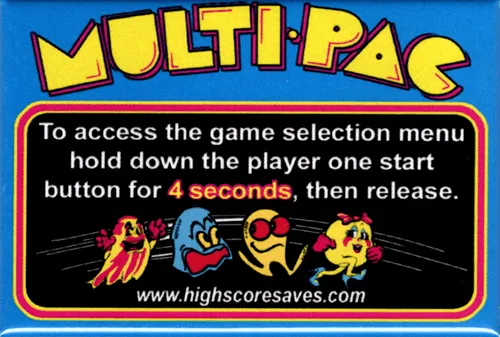 Pacman | Ms Pacman Multigame Instruction Magnet Pacman | Ms Pacman Multigame Instruction Magnet