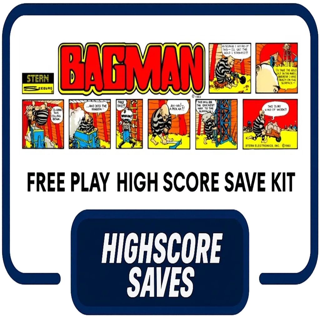 Bagman Free Play and High Score Save Kit