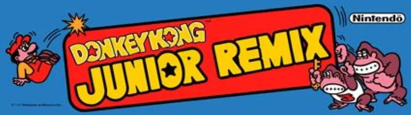 Donkey Kong Jr Remix Free Play and High Score Save Kit installation guide marquee