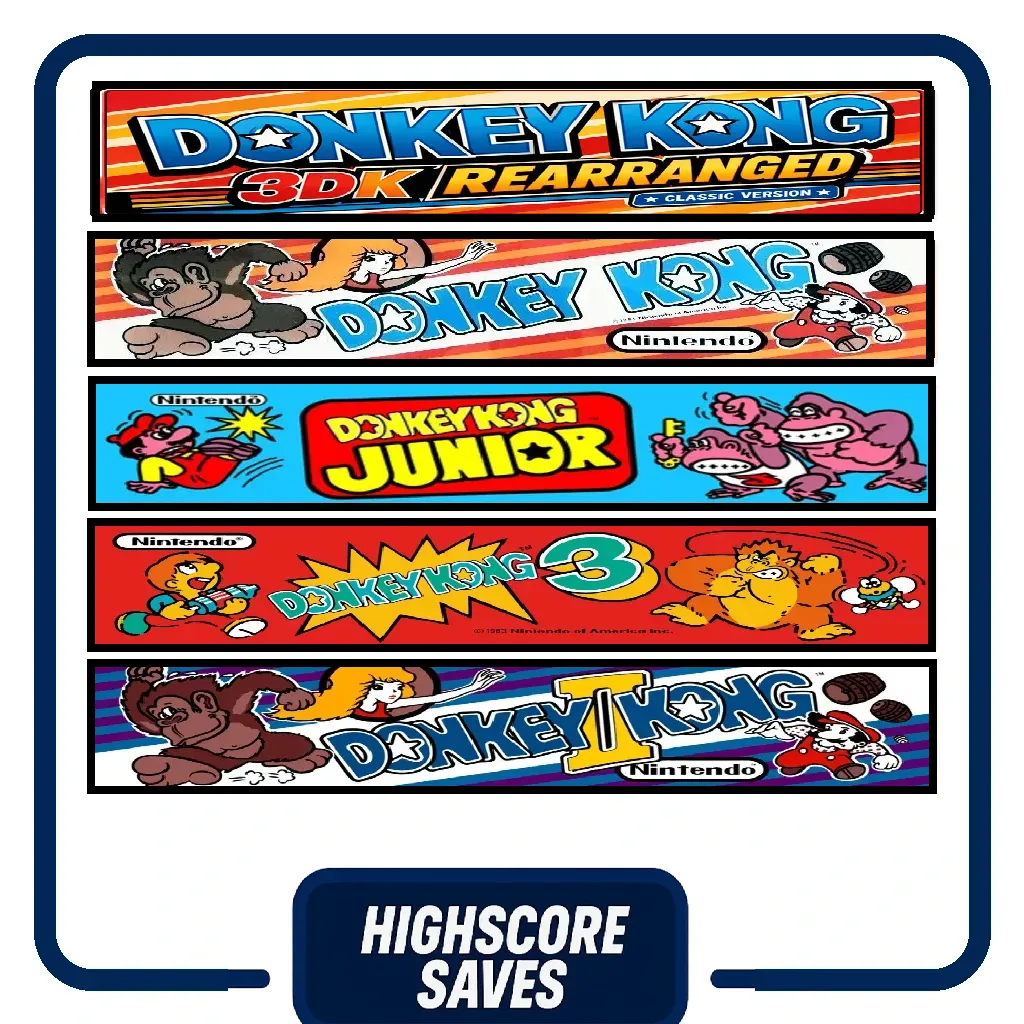 Donkey Kong Rearranged Multigame Free Play and High Score Save Kit