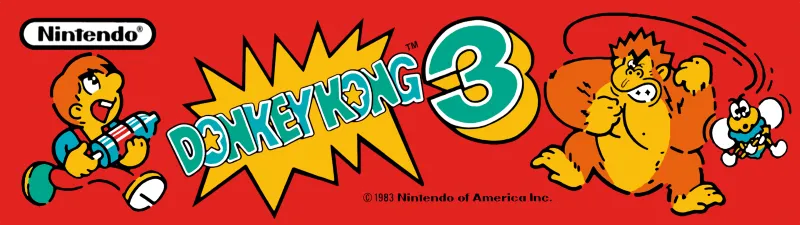 Donkey Kong 3 Free Play and High Score Save Kit installation guide marquee