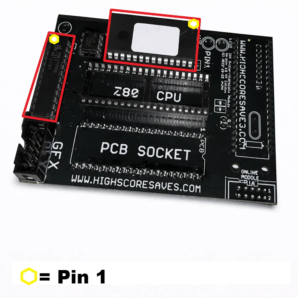 Pacman Rearranged Free Play and High Score Save Kit Upgrade Installation Diagram