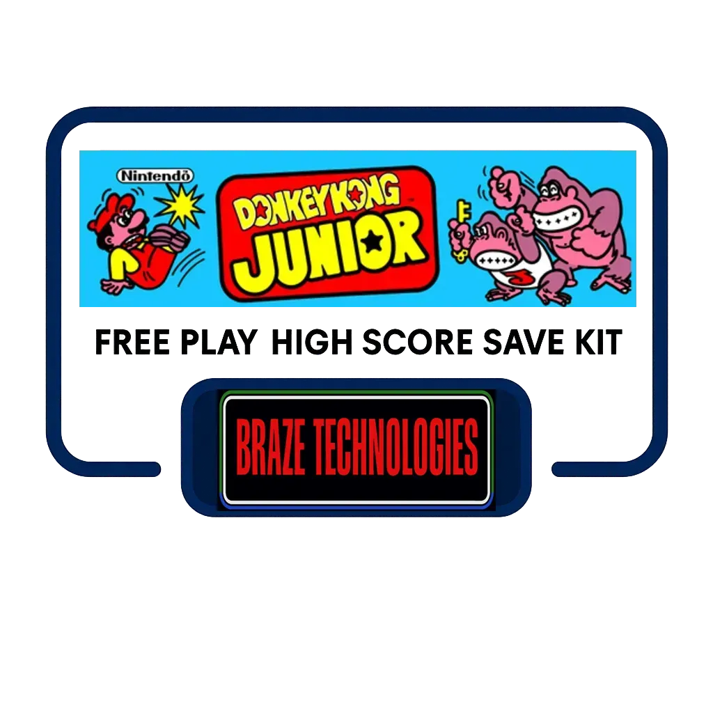 Braze Donkey Kong Jr Free Play and High Score Save Kit