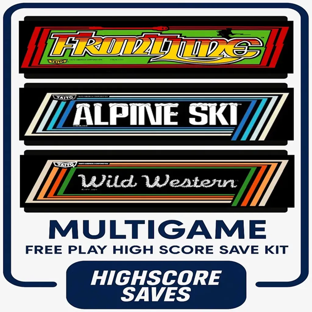 Frontline Vertical Taito Multigame Free Play and High Score Save Kit