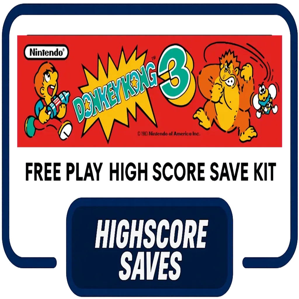 Donkey Kong 3 Free Play and High Score Save Kit