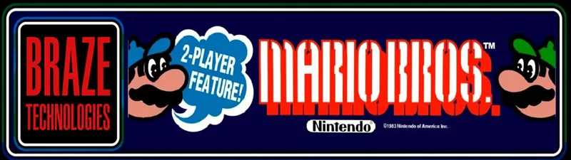 Braze Mario Bros Free Play and High Score Save Kit installation guide marquee