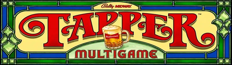 Tapper Multigame Free Play and High Score Save Kit installation guide marquee