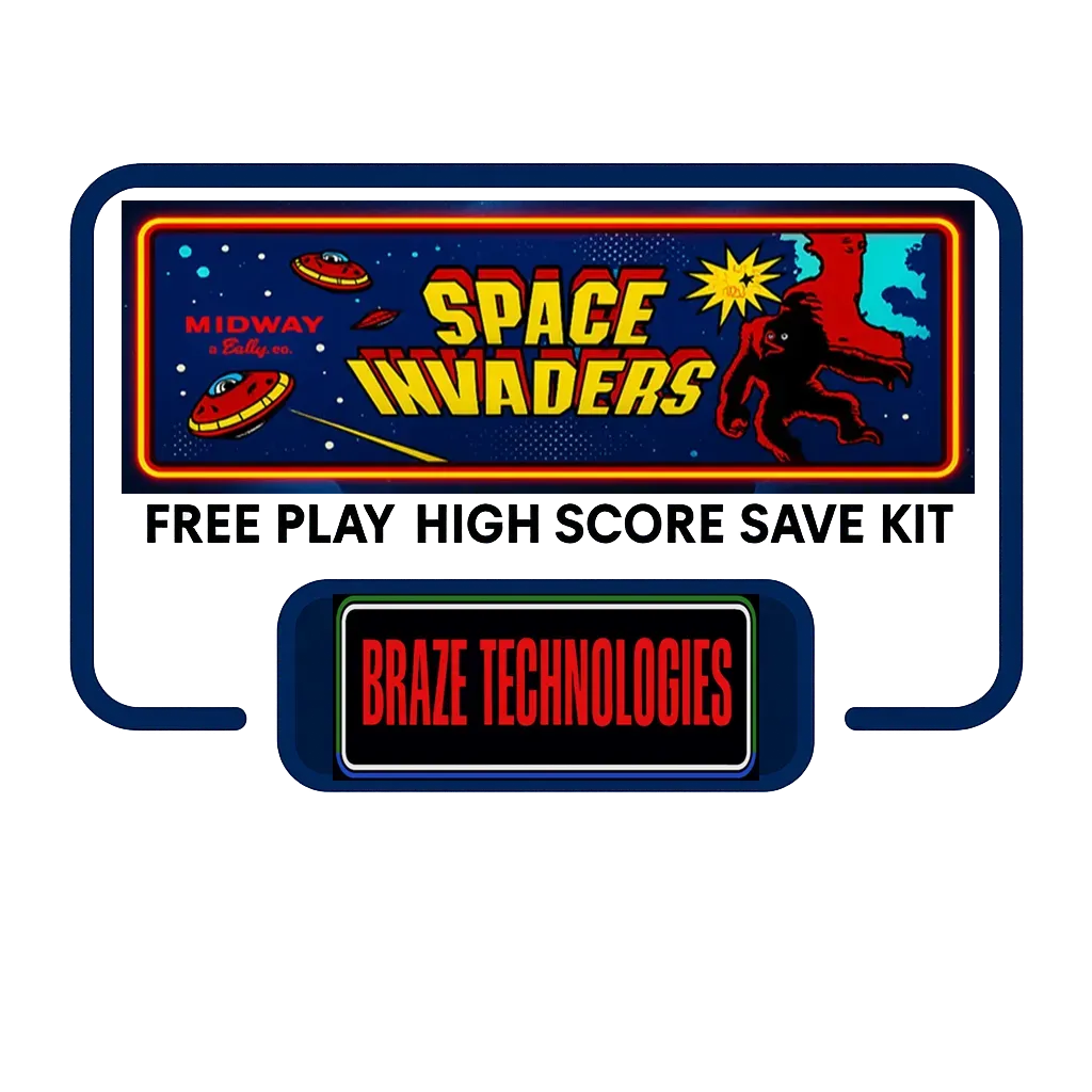 Play High Buy Space Invaders Free Play and High Score Save Kits for Arcade Hardware