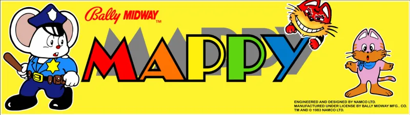 Mappy Free Play and High Score Save Kit installation guide marquee