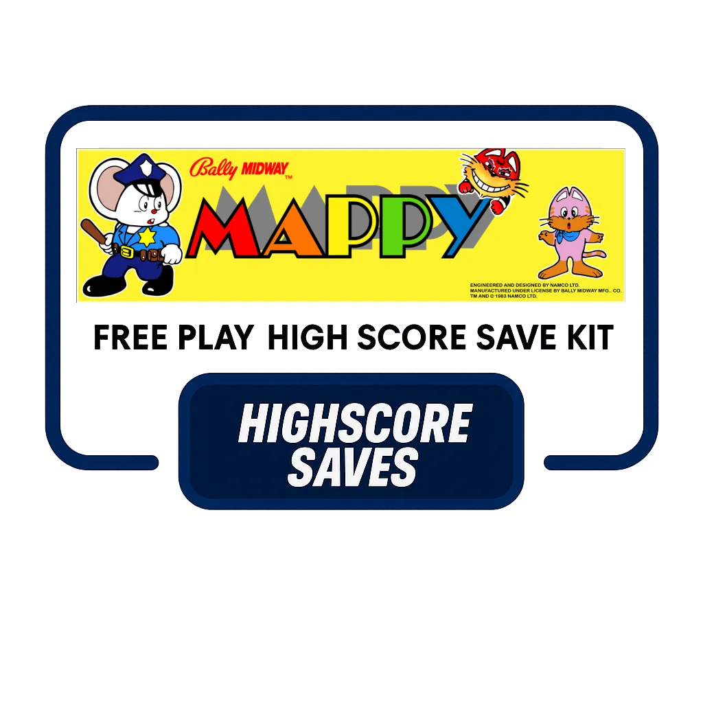 Mappy Free Play and High Score Save Kit Mappy Free Play and High Score Save Kit