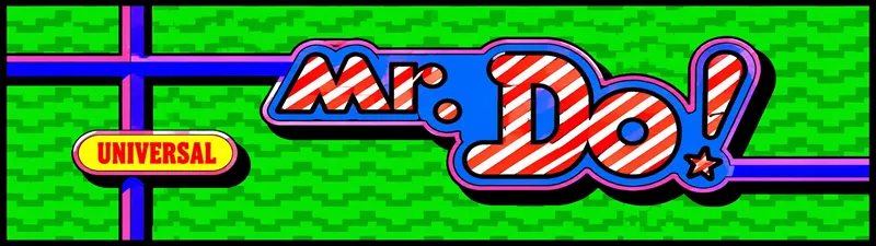 Mr. Do! Free Play and High Score Save Kit installation guide marquee