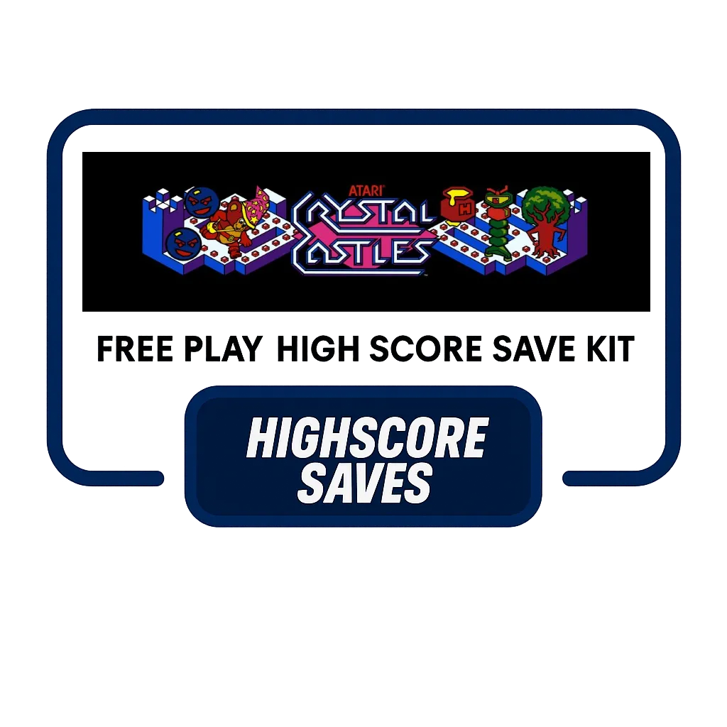 Crystal Castles Free Play and High Score Save Kit Crystal Castles Free Play and High Score Save Kit