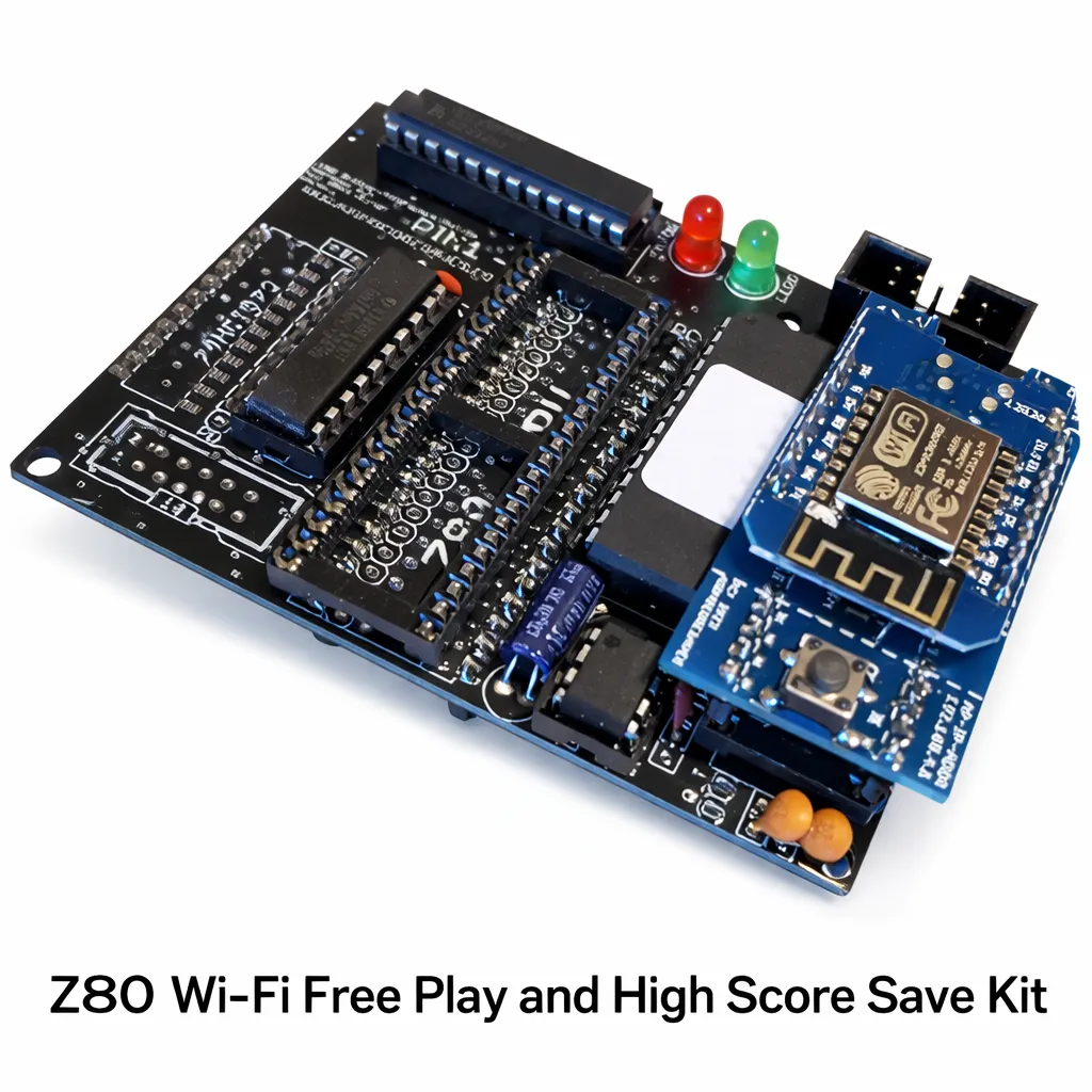 Z80 Wi-Fi Free Play and High Score Save Kit arcade PCB upgrade with wireless module for online global high scores