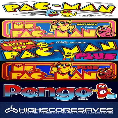 Pacman | Ms Pacman Multi Game Free Play and High Score Save Kit Pacman | Ms Pacman Multi Game Free Play and High Score Save Kit