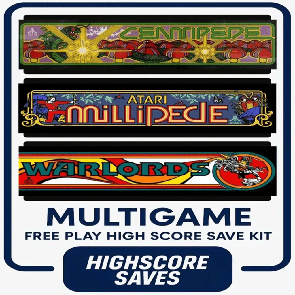 Centipede Millipede Warlords Multigame Free Play and High Score Save Kit