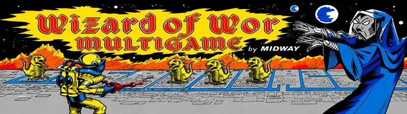 Wizard of Wor and Robby Roto Multigame Free Play and High Score Save Kit installation guide marquee