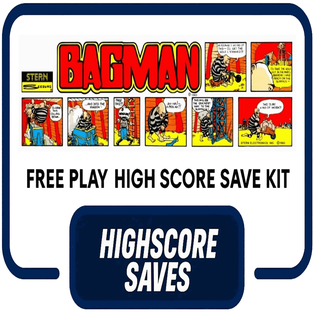 Bagman Free Play and High Score Save Kit