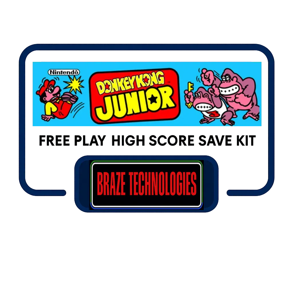 Braze Donkey Kong Jr Free Play and High Score Save Kit Braze Donkey Kong Jr Free Play and High Score Save Kit