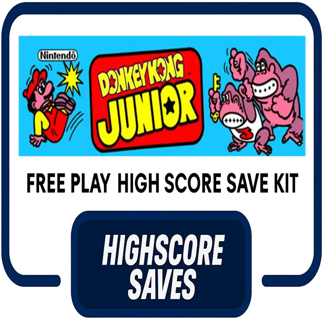Donkey Kong Junior Free Play and High Score Save Kit