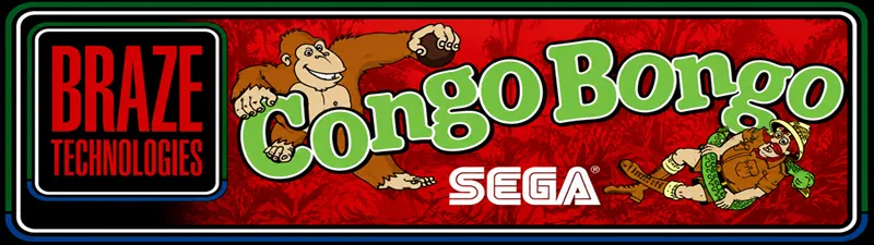 Braze Congo Bongo Free Play and High Score Save Kit installation guide marquee
