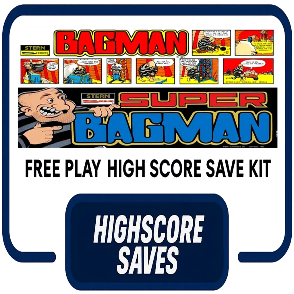 Bagman | Super Bagman Multigame Free Play and High Score Save Kit