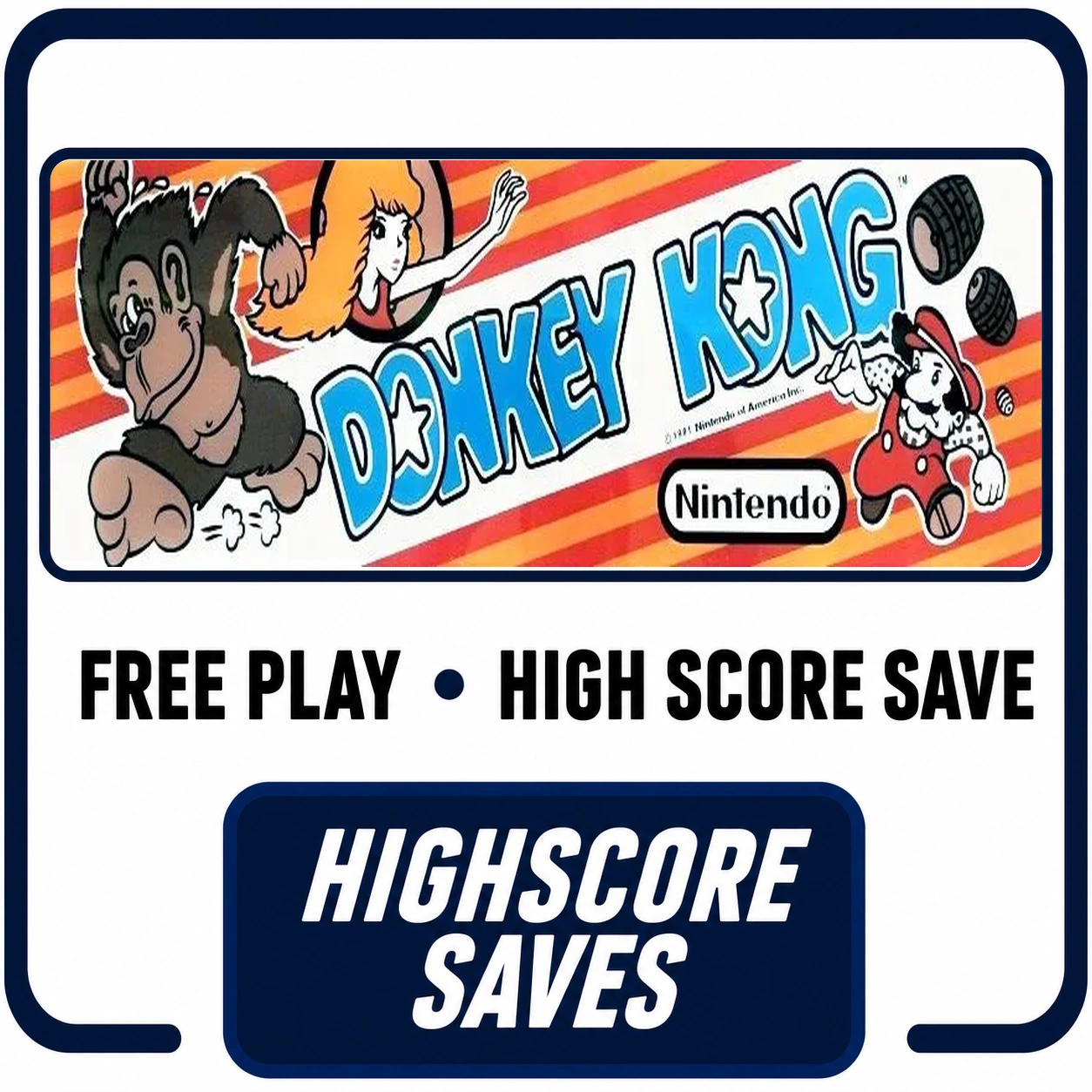 Donkey Kong Free Play and High Score Save Kit