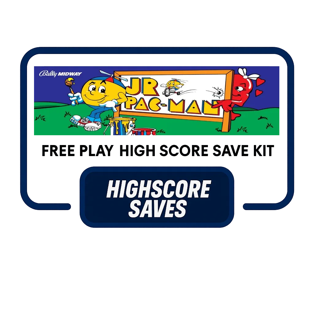 Jr Pacman Free Play and High Score Save Kit Jr Pacman Free Play and High Score Save Kit