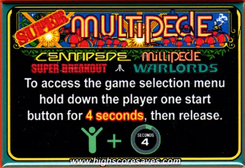 Super Multipede | Centipede | Millipede | Warlords | Super Breakout | Multigame Instruction Magnet Super Multipede | Centipede | Millipede | Warlords | Super Breakout | Multigame Instruction Magnet