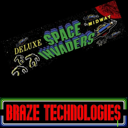 Braze Space Invaders Deluxe Multigame Free Play and High Score Save Kit Braze Space Invaders Deluxe Multigame Free Play and High Score Save Kit