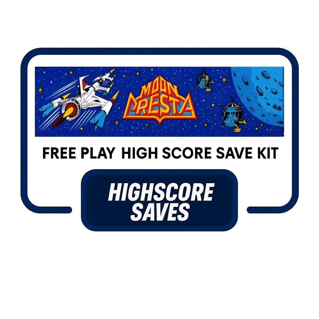 Moon Cresta Free Play and High Score Save Kit